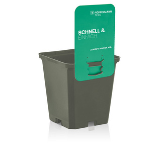 TEKU MQD 9x9x9,5 Circular taupe,   med etikettslits, 880st/fpn